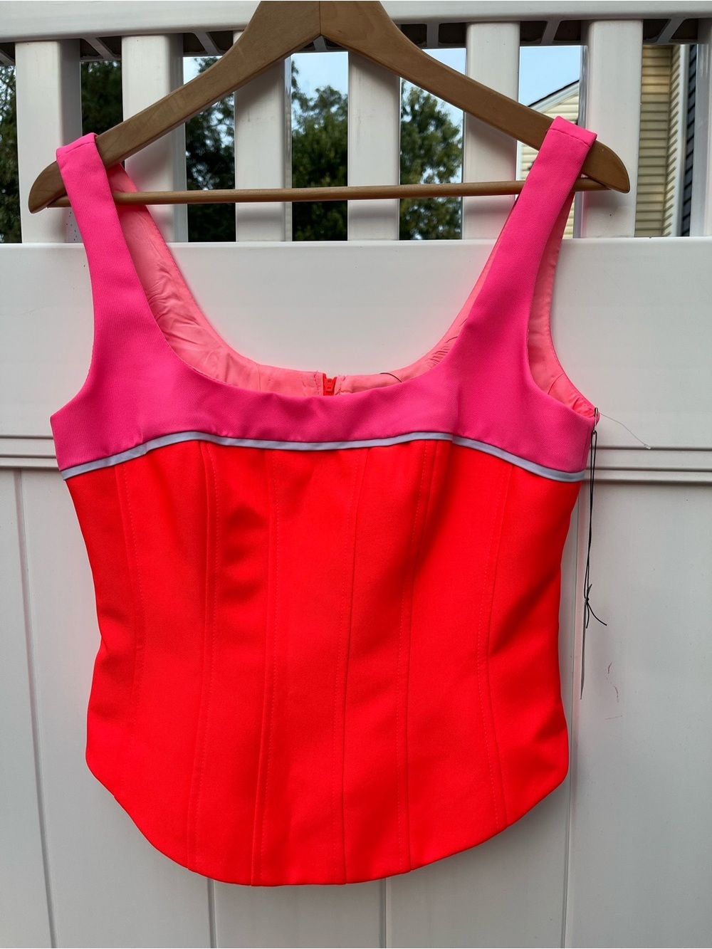 NWT Y2K Nanette Lepore|| Colorblock Corset Tank top, Archival Piece Size 6